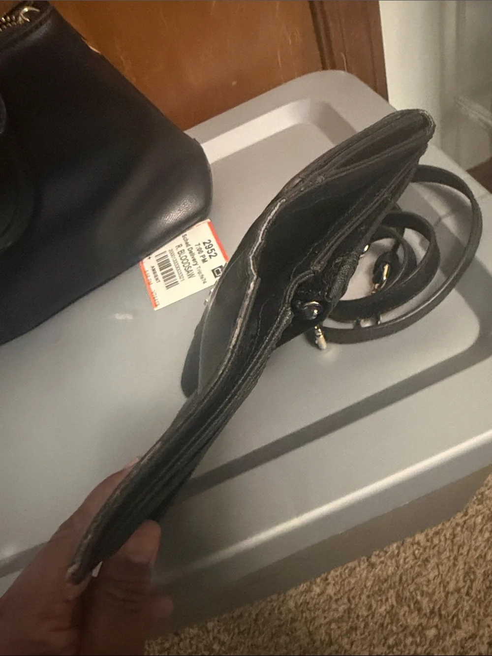 Michael Kors Black Leather Satchel with Matching Wallet and Strap - Picture 4 of 7